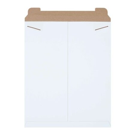 The Packaging Wholesalers Stayflats Tab Lock Mailers, 17inW x 21inL, White, 100/Pack ENVRM7SFW